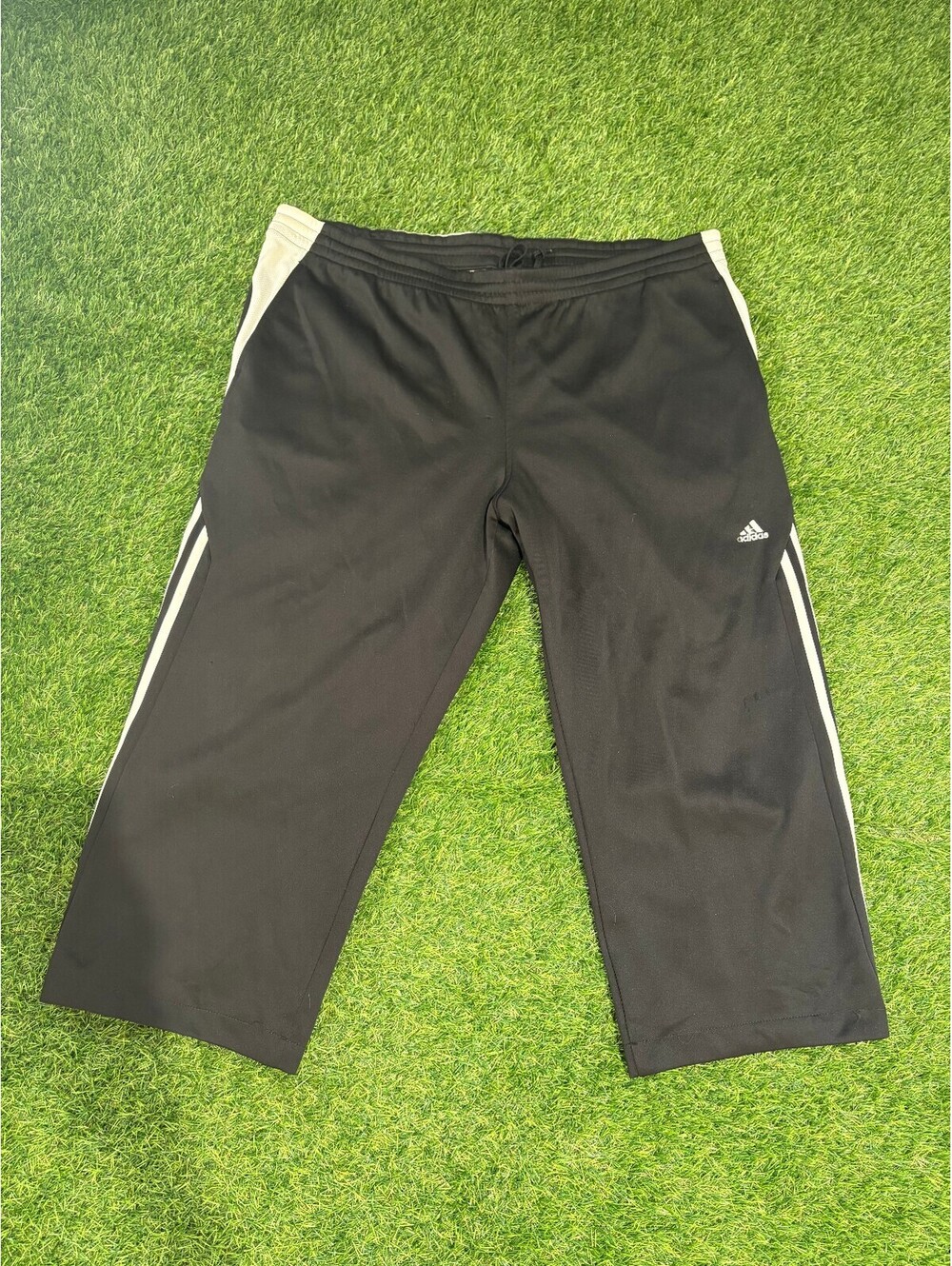Adidas Black Clima365 Athletic Cropped Pants Polyester Mens XL